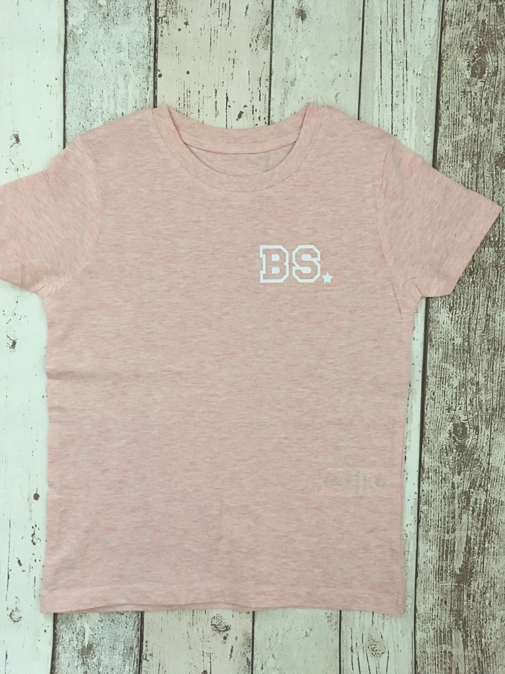 Initials Tshirt – Heather Pink