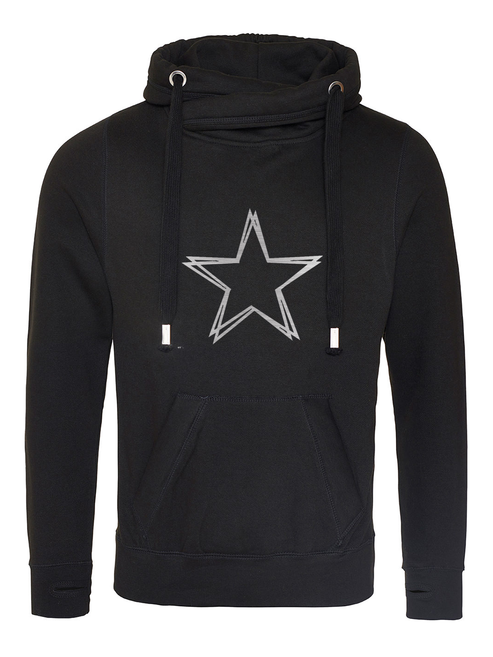 Signature Star Cowl Neck Hooded Jumper